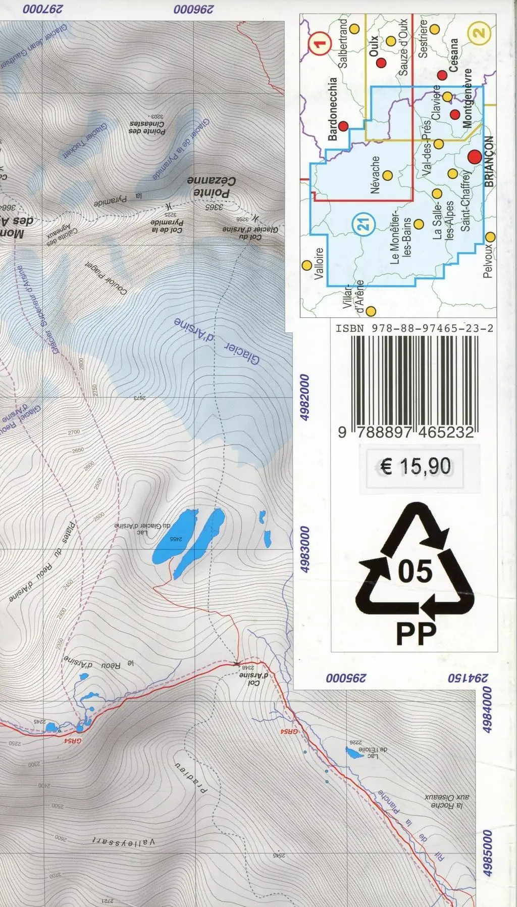 Bild: 9788897465232 | Carta n. 21. Briançon, Vallée de la Guisane, Vallée de la Clarée....