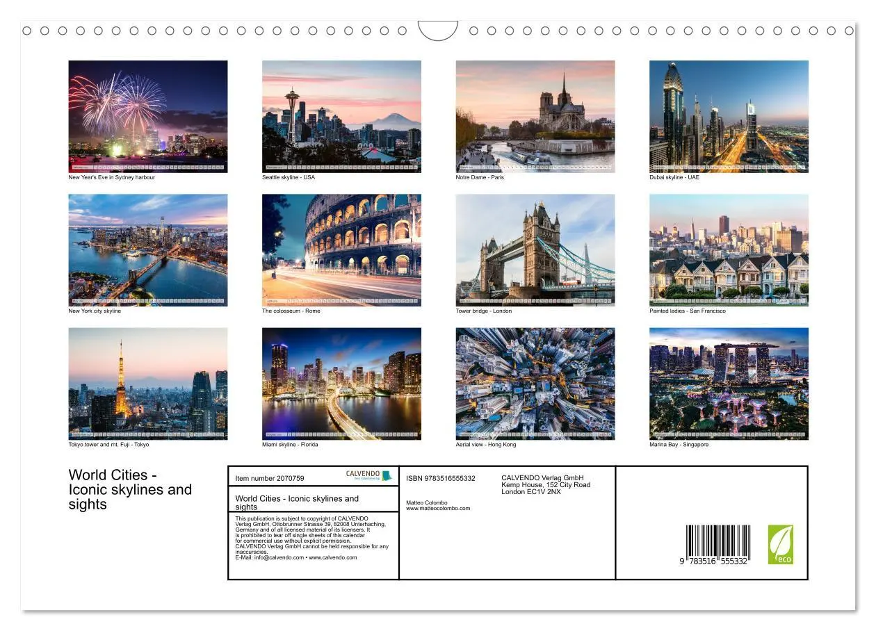 Bild: 9783516555332 | World Cities - Iconic skylines and sights (Wall Calendar 2026 DIN...