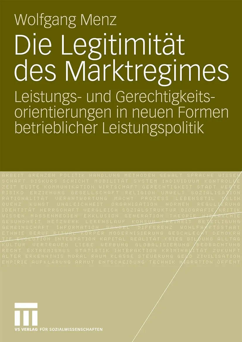 Cover: 9783531165332 | Die Legitimität des Marktregimes | Wolfgang Menz | Taschenbuch | 2009