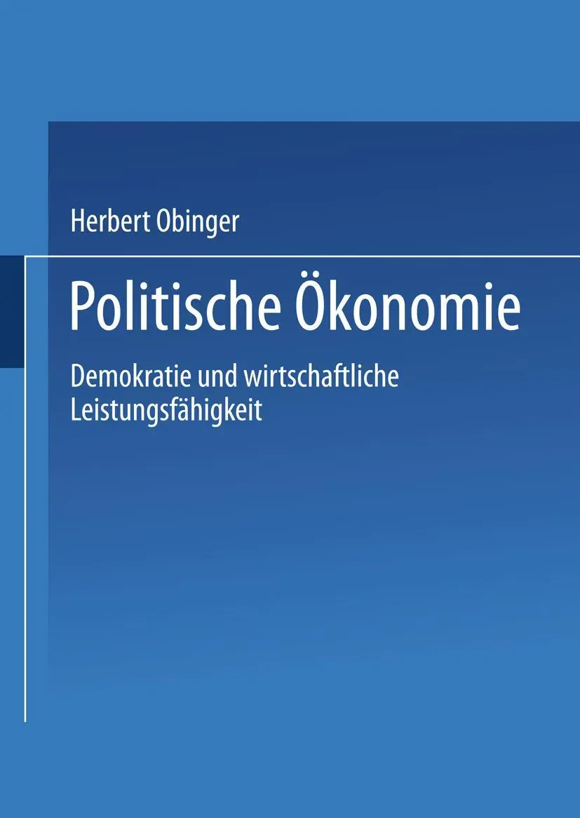 Cover: 9783810035332 | Politische Ökonomie | Herbert Obinger (u. a.) | Taschenbuch | iv