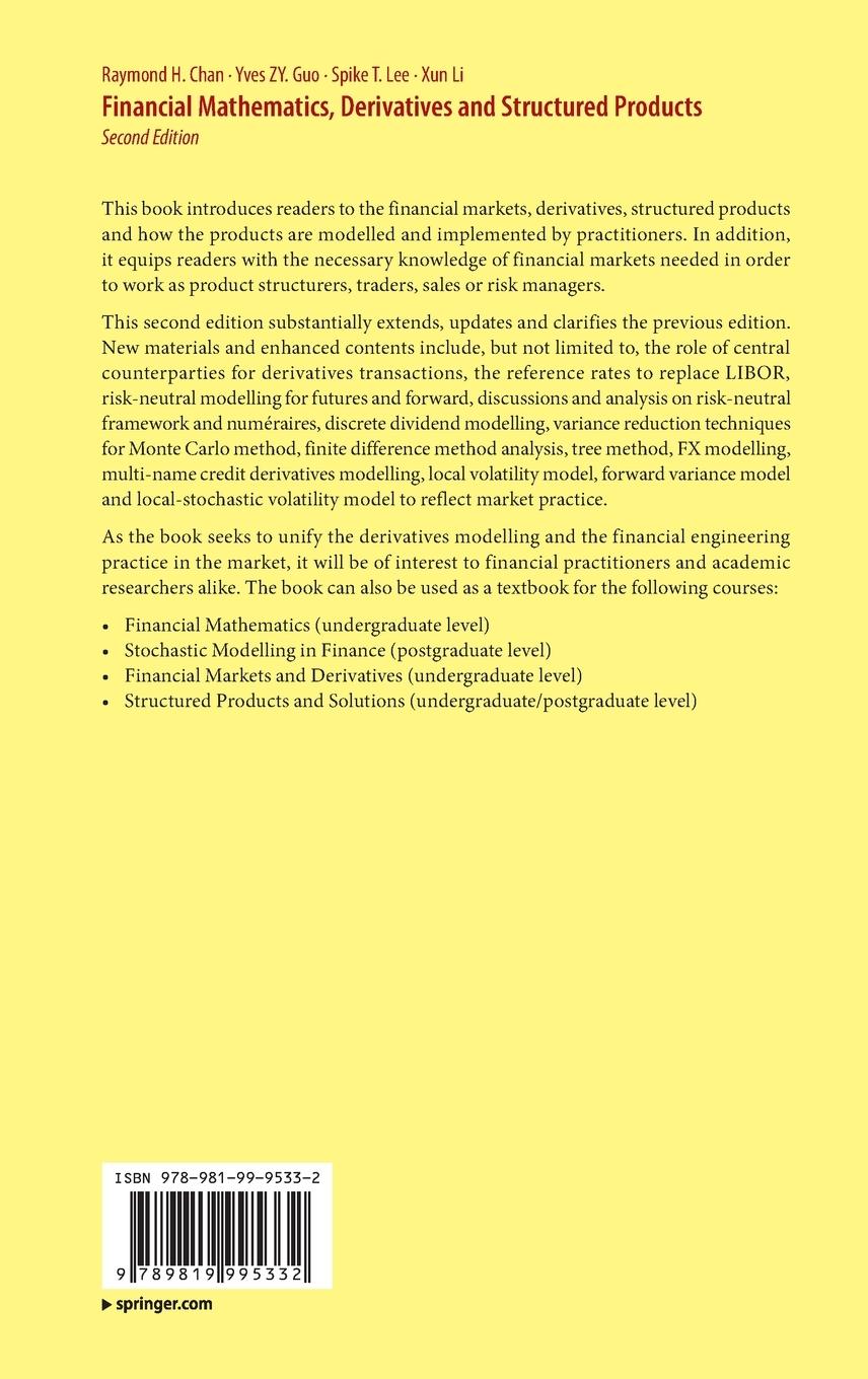 Rückseite: 9789819995332 | Financial Mathematics, Derivatives and Structured Products | Buch