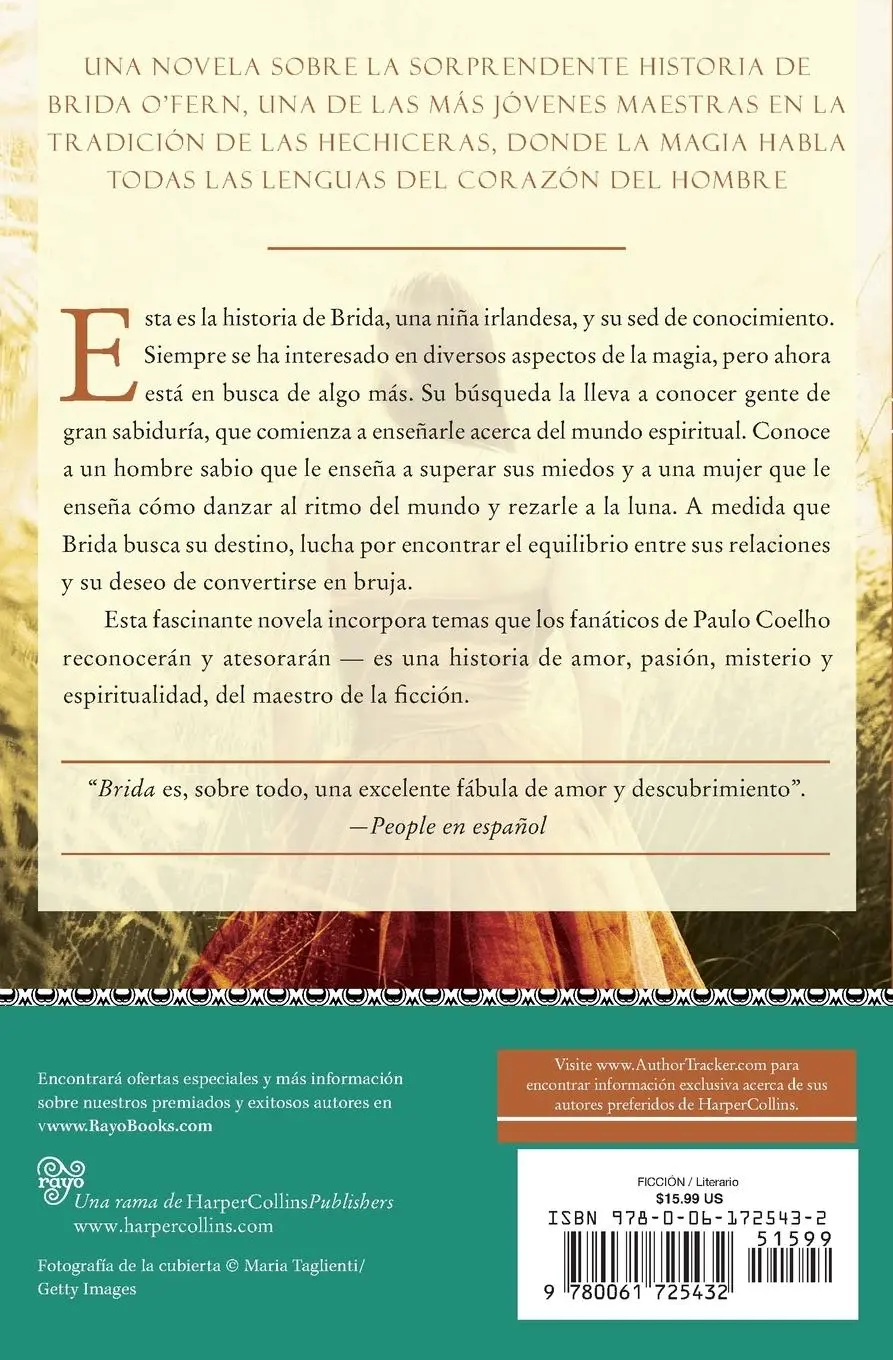 Rückseite: 9780061725432 | Brida | Paulo Coelho | Taschenbuch | Spanisch | 2009