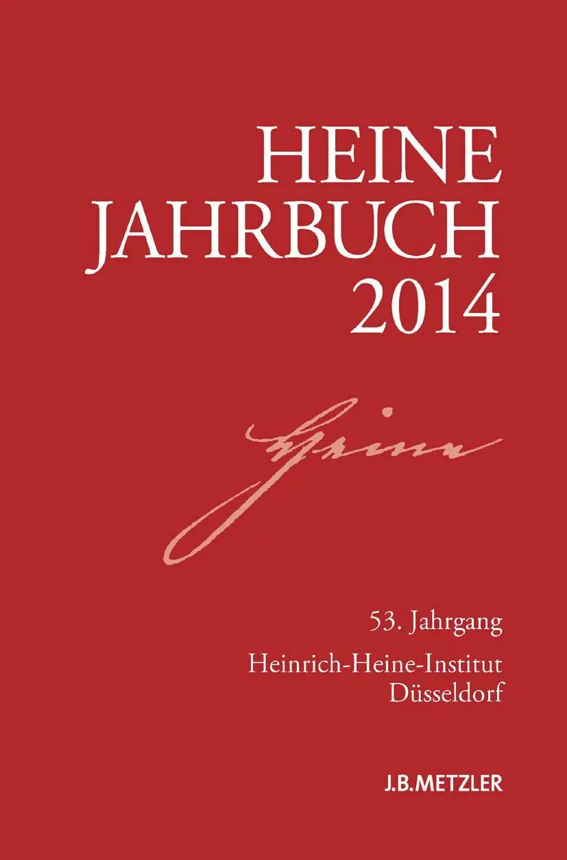 Cover: 9783476025432 | Heine-Jahrbuch 2014 | Joseph A. Kruse (u. a.) | Taschenbuch | ix