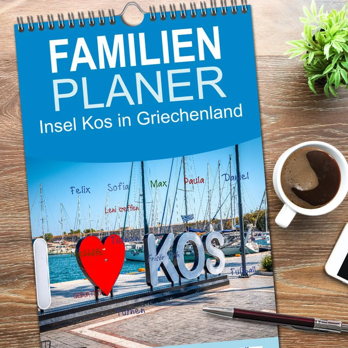 Bild: 9783516615432 | Familienplaner 2026 - Insel Kos in Griechenland mit 5 Spalten...
