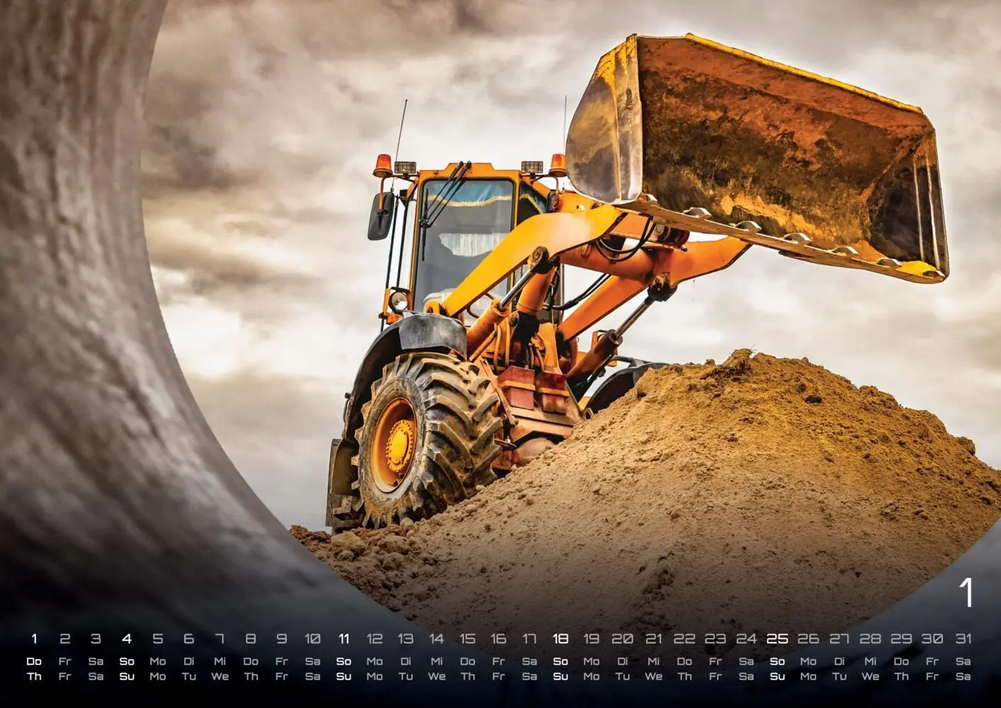 Bild: 9783986735432 | Baumaschinen - gigantische Bauhelfer - 2026 - Kalender DIN A2 | 15 S.