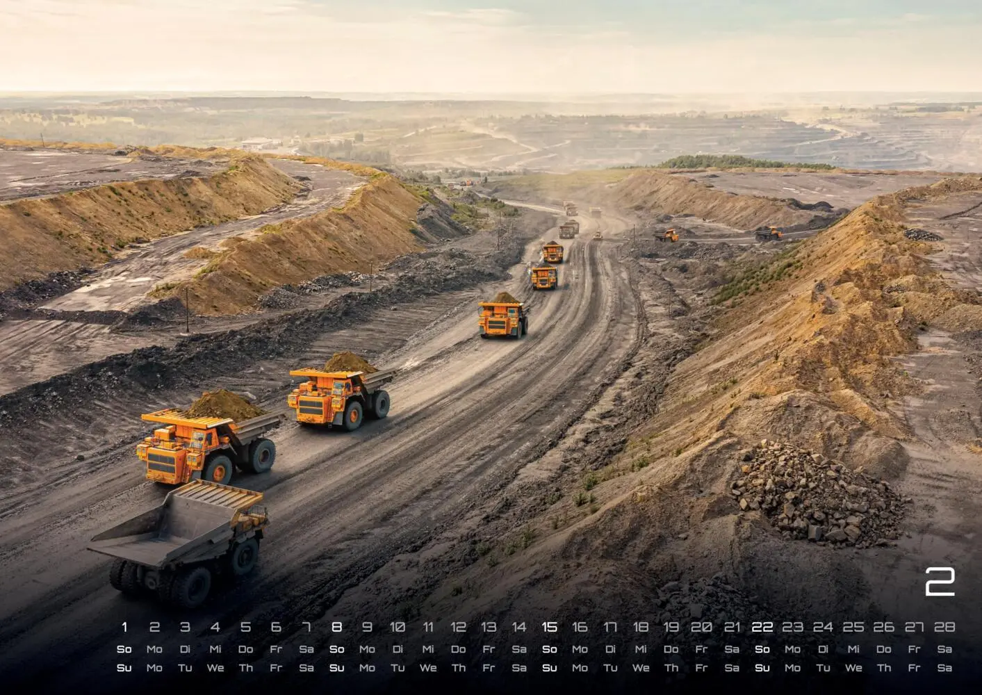 Bild: 9783986735432 | Baumaschinen - gigantische Bauhelfer - 2026 - Kalender DIN A2 | 15 S.