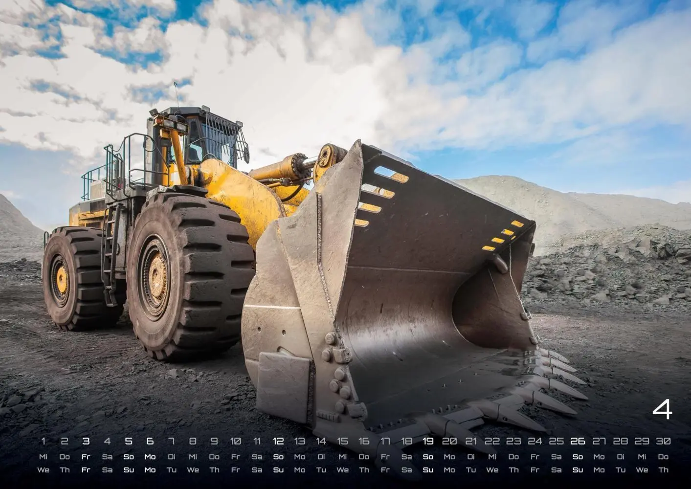 Bild: 9783986735432 | Baumaschinen - gigantische Bauhelfer - 2026 - Kalender DIN A2 | 15 S.