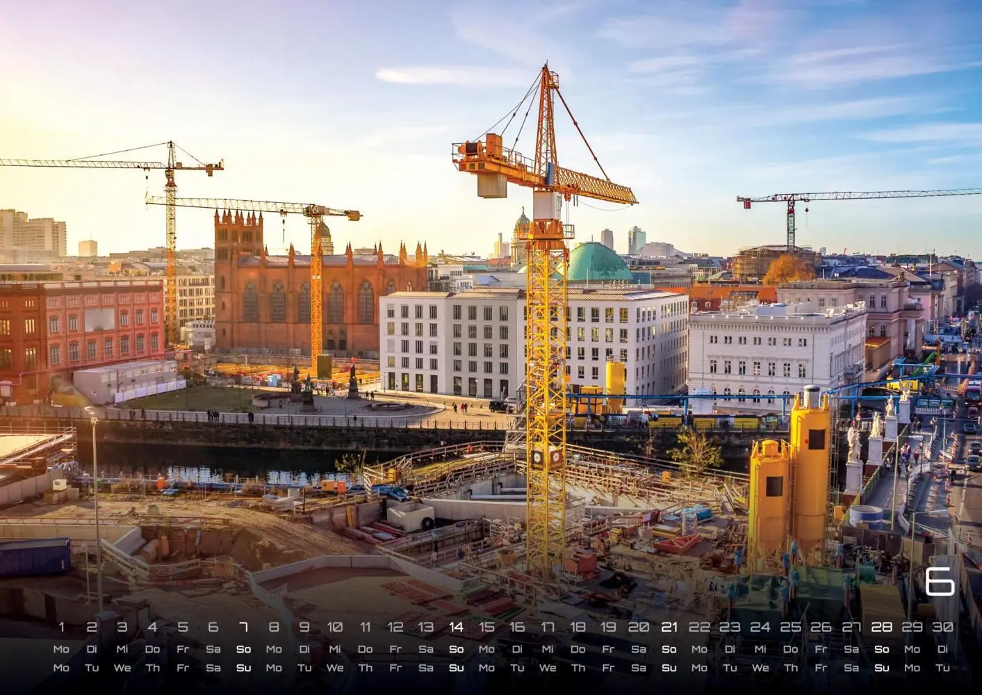 Bild: 9783986735432 | Baumaschinen - gigantische Bauhelfer - 2026 - Kalender DIN A2 | 15 S.