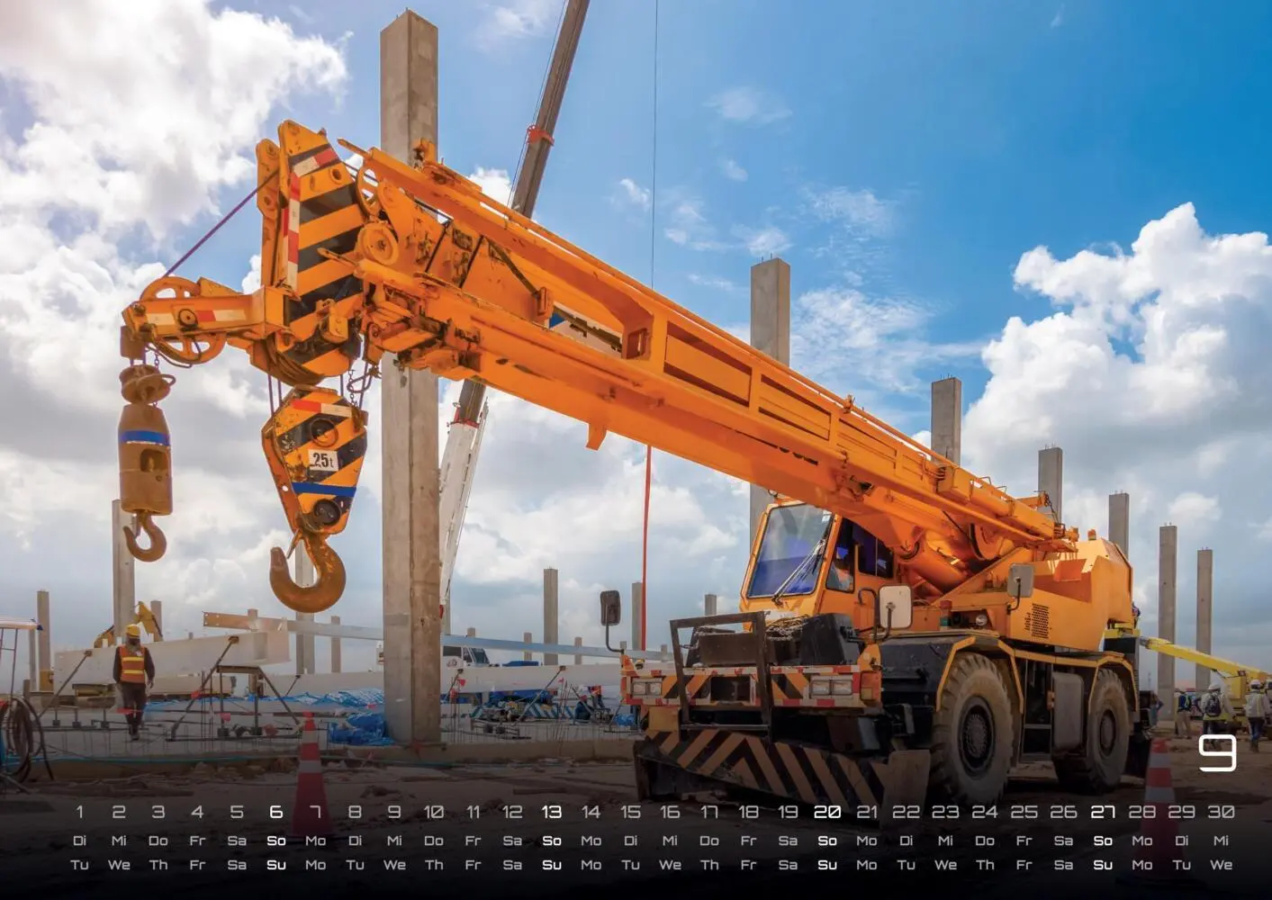 Bild: 9783986735432 | Baumaschinen - gigantische Bauhelfer - 2026 - Kalender DIN A2 | 15 S.