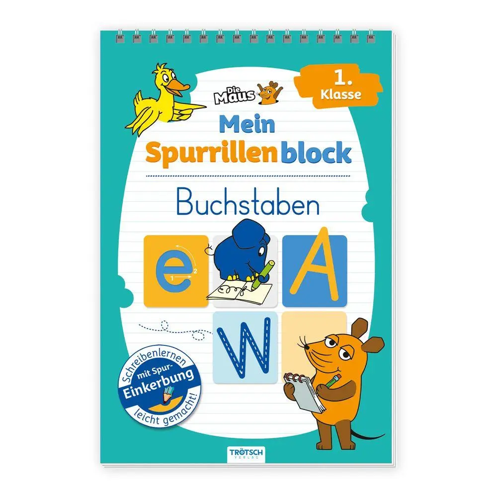 Cover: 9783988025432 | TRÖTSCH - Die Maus Mein Spurrillenblock Buchstaben Übungsbuch | KG