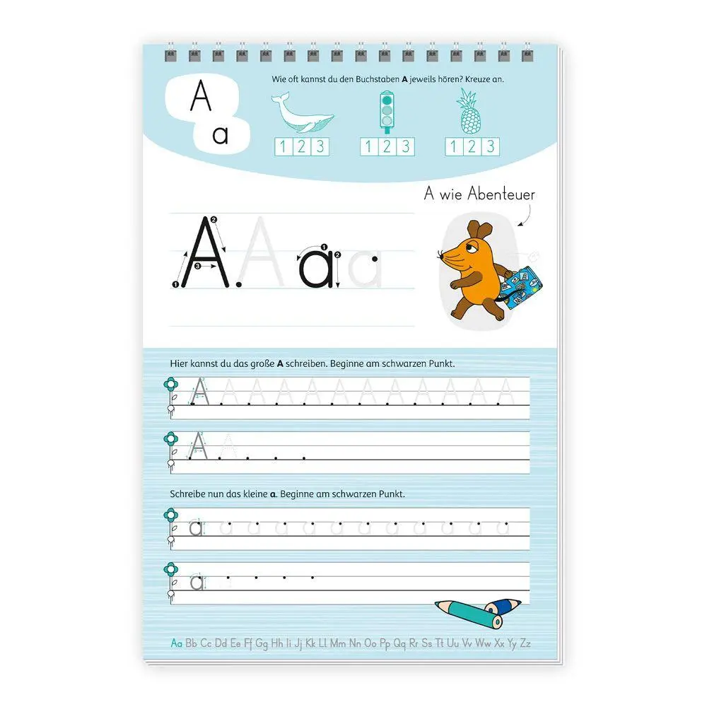 Bild: 9783988025432 | TRÖTSCH - Die Maus Mein Spurrillenblock Buchstaben Übungsbuch | KG