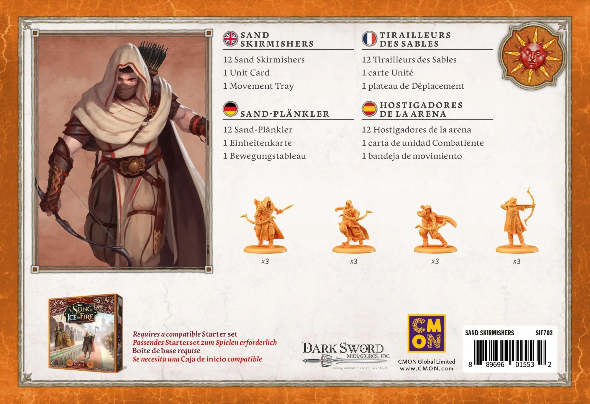 Bild: 889696015532 | A Song of Ice &amp; Fire - Sand Skirmishers (Sand-Plänkler)  | Spiel