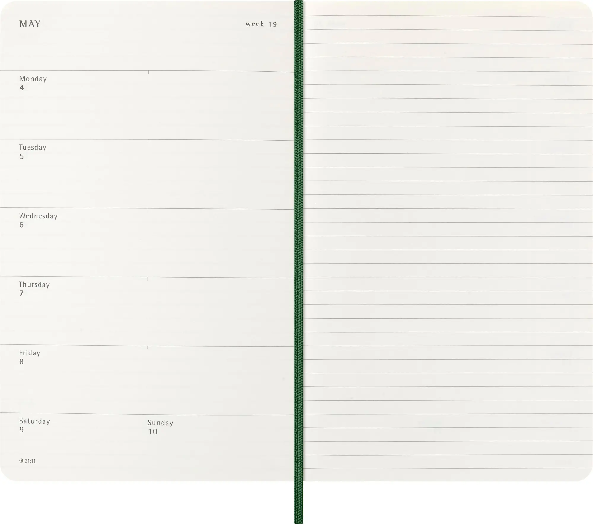 Bild: 8056999275532 | Moleskine 12 Monate Wochen Notizkalender 2026, Large/A5, 1 Wo = 1...