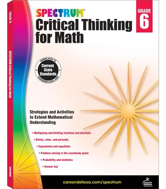 Cover: 9781483835532 | Spectrum Critical Thinking for Math, Grade 6 | Volume 48 | Spectrum
