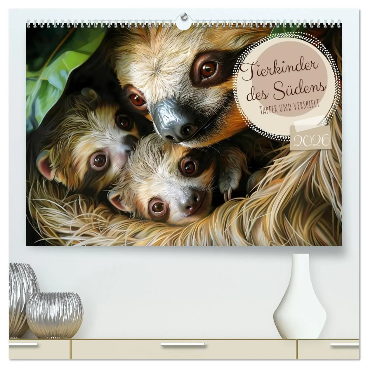 Cover: 9783457445532 | Tierkinder des Südens (hochwertiger Premium Wandkalender 2026 DIN...