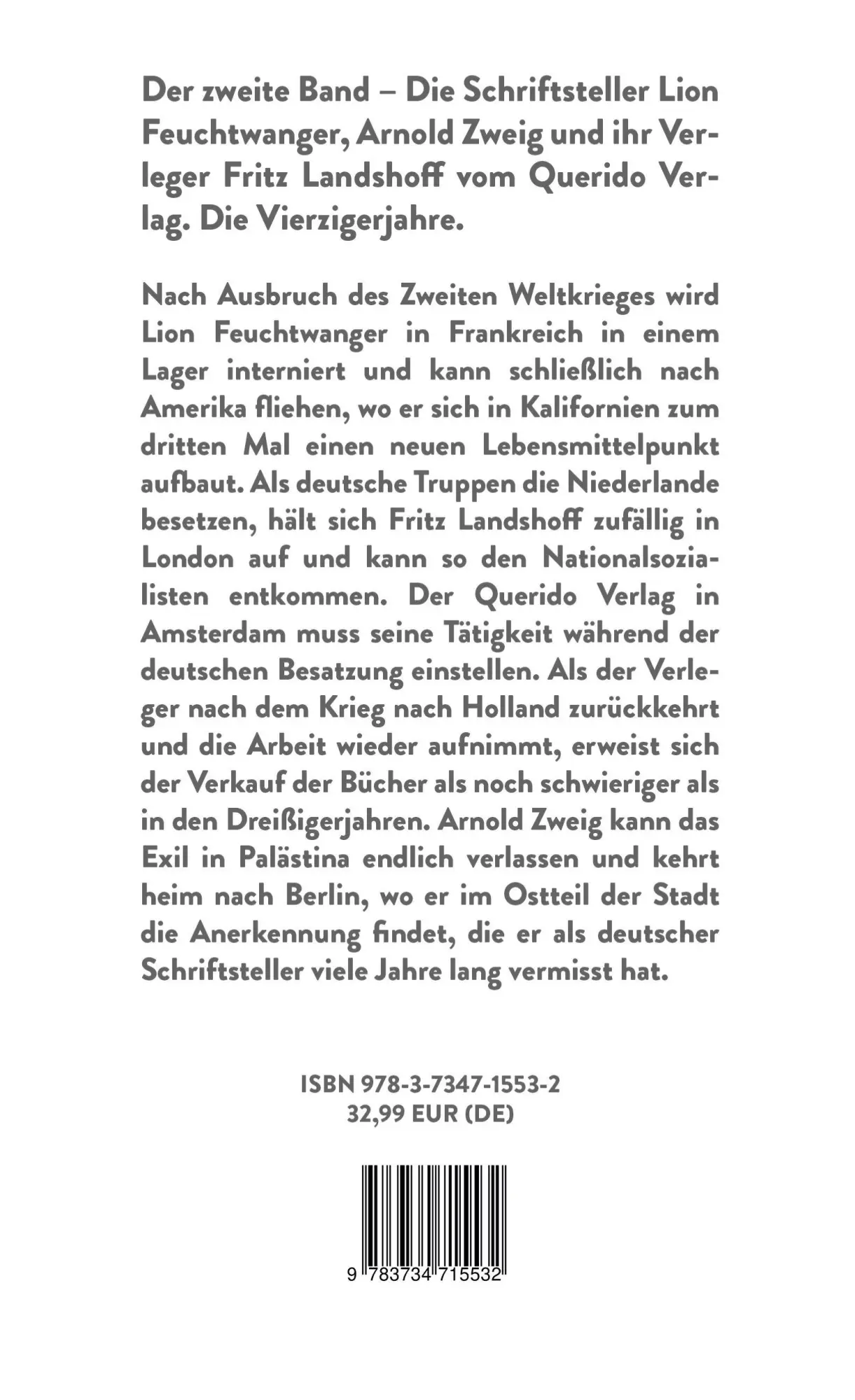 Rückseite: 9783734715532 | Bücher schreiben und verlegen im Exil 1940-1949 | Maik Grote | Buch