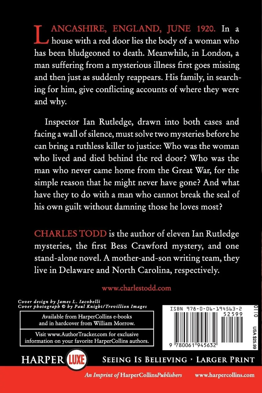 Rückseite: 9780061945632 | Red Door LP, The | Charles Todd | Taschenbuch | Englisch | 2016