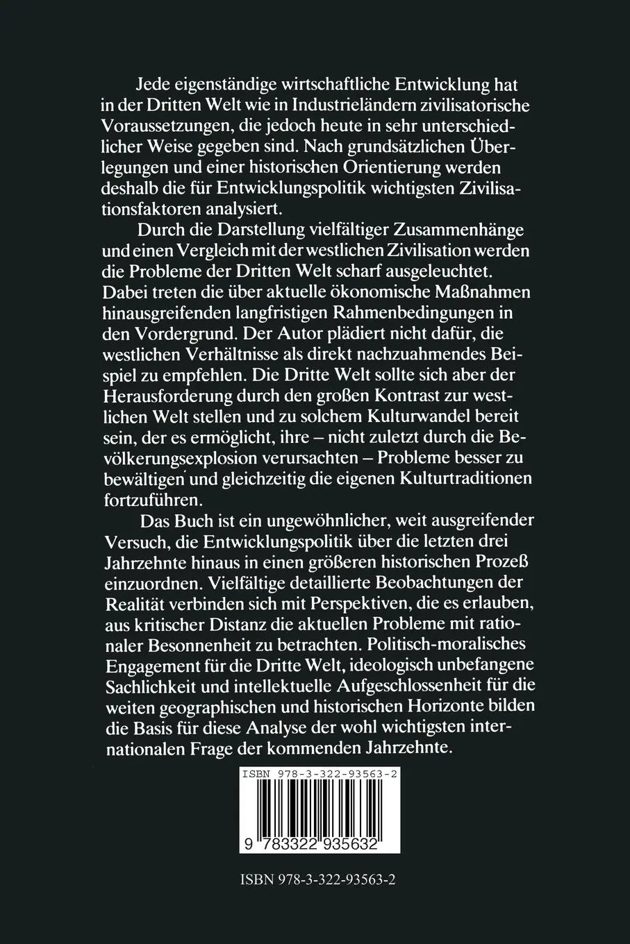 Rückseite: 9783322935632 | Dritte Welt und westliche Zivilisation | Rudolf Wendorff | Taschenbuch