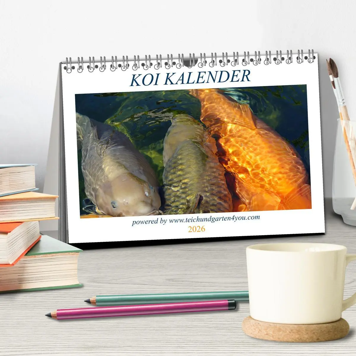 Bild: 9783457675632 | Koikichi Kalender 2026 (Tischkalender 2026 DIN A5 quer), CALVENDO...