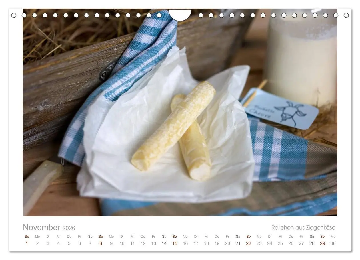 Bild: 9783516075632 | Der Käsekalender Edel und lecker (Wandkalender 2026 DIN A4 quer),...
