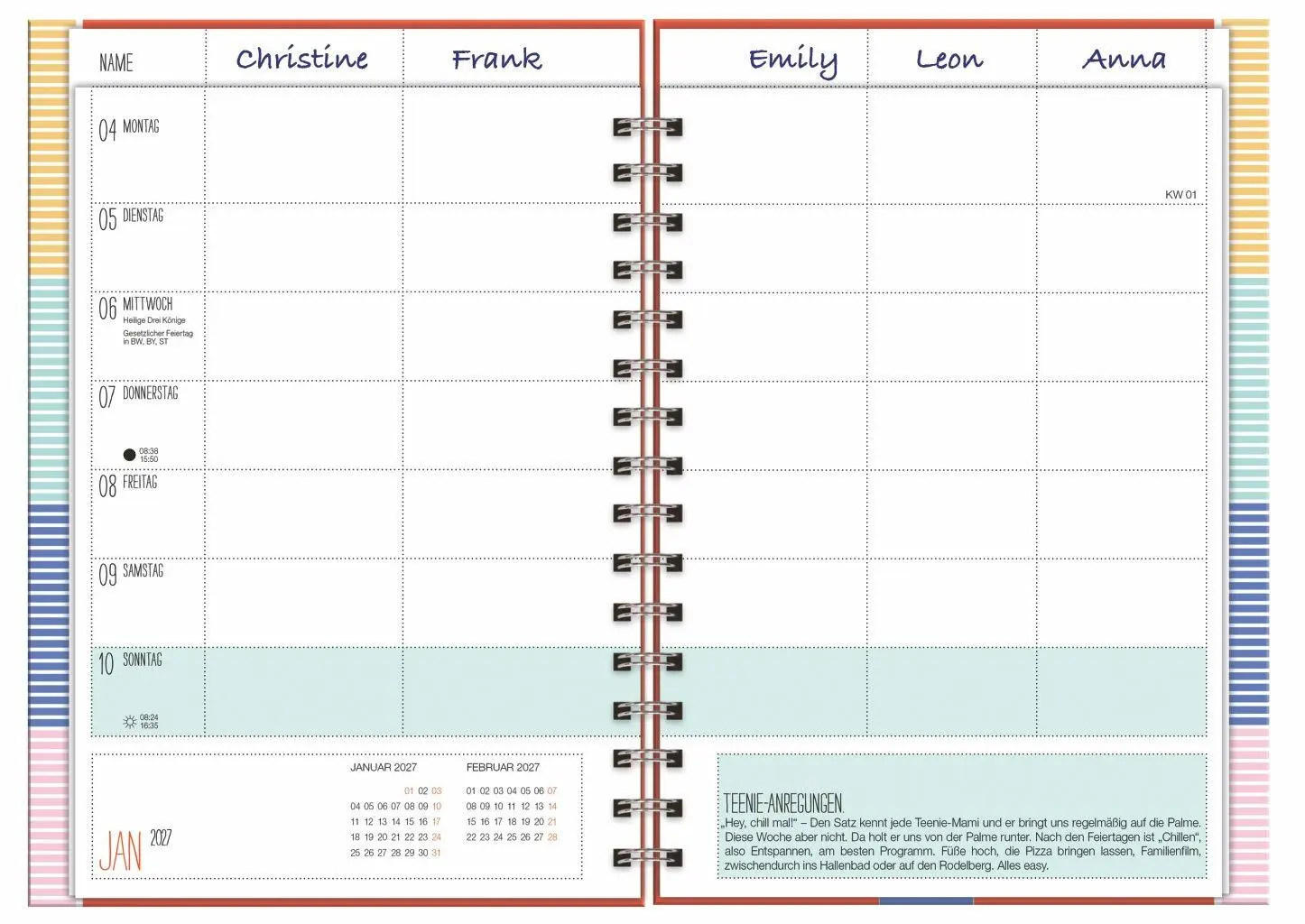 Bild: 9783756415632 | Mama AG Familienplaner Buch A5 2027 | Heye | Kalender | Spiralbindung