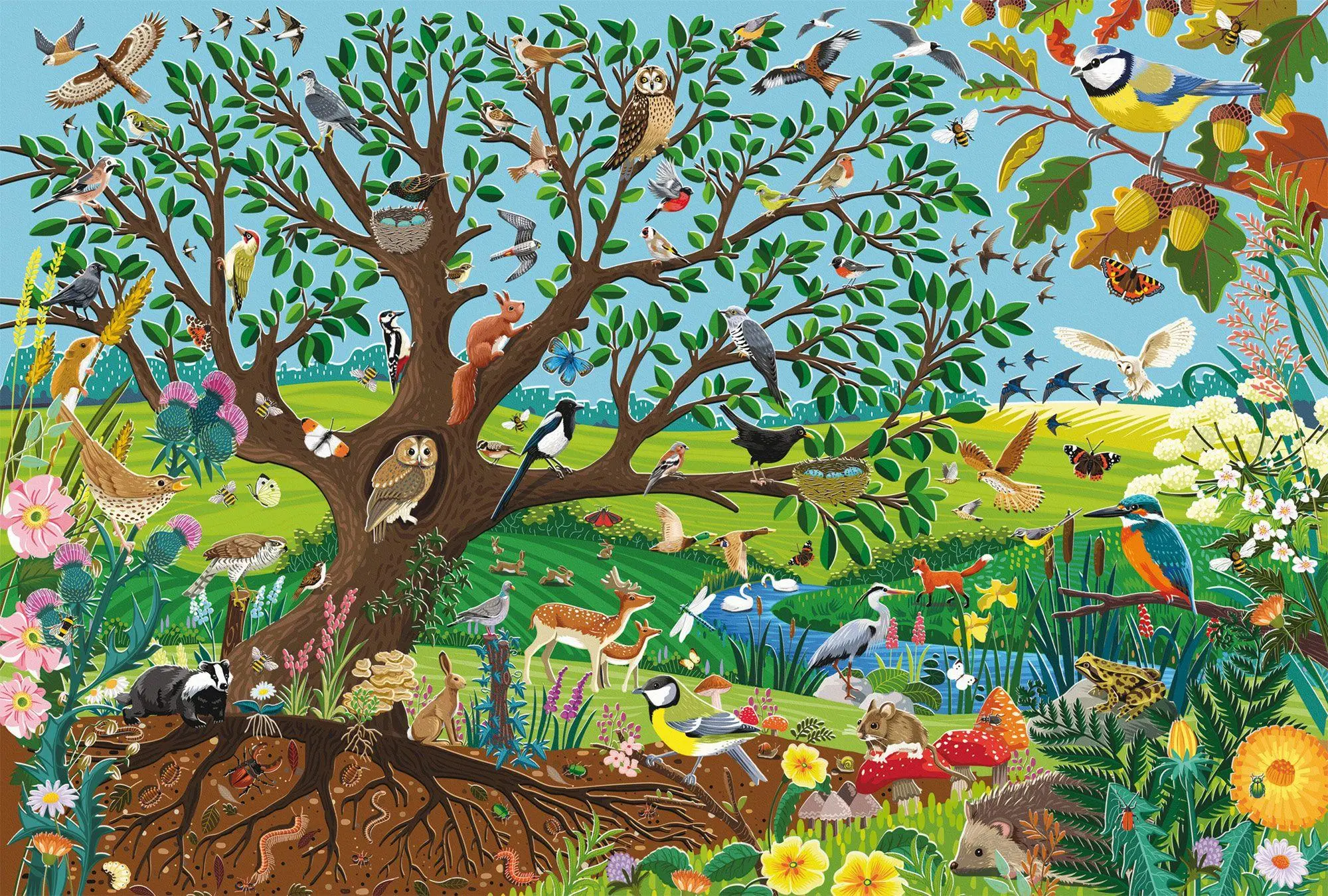 Bild: 4001504565732 | Tiere im Garten | Kinderpuzzle Graspappe Standard 60 Teile | Spiel