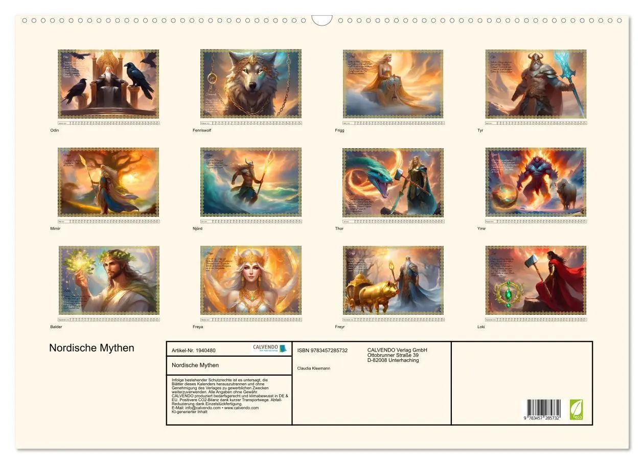 Bild: 9783457285732 | Nordische Mythen (Wandkalender 2026 DIN A2 quer), CALVENDO...