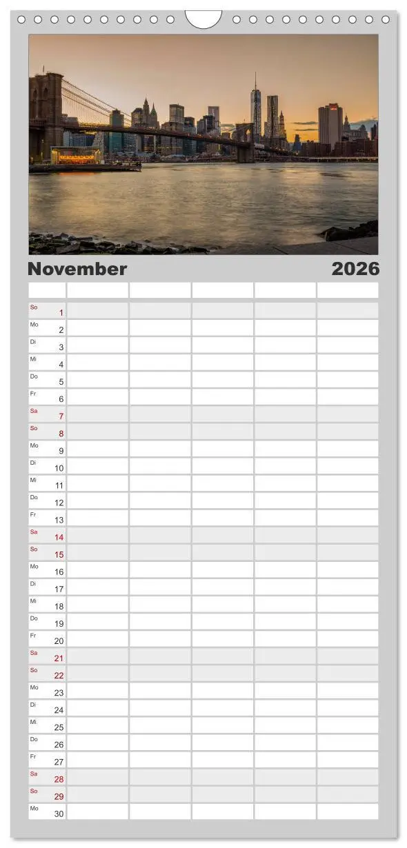Bild: 9783516515732 | Familienplaner 2026 - New York Impressionen mit 5 Spalten...