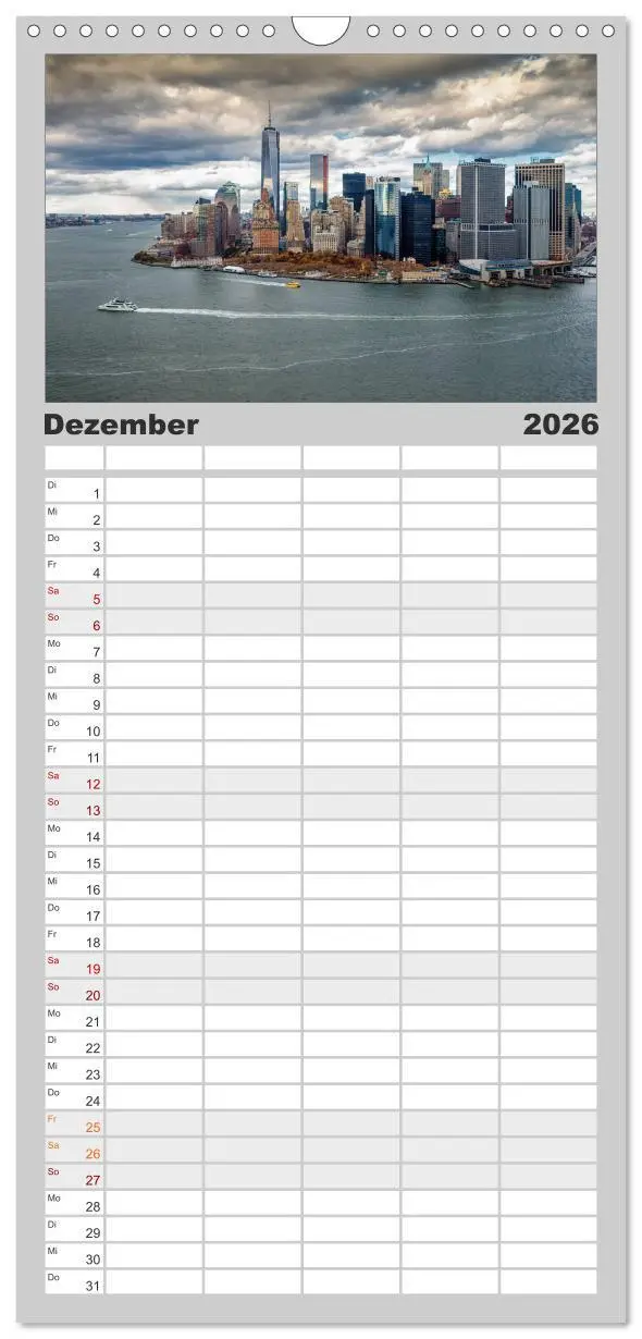 Bild: 9783516515732 | Familienplaner 2026 - New York Impressionen mit 5 Spalten...