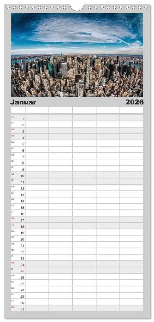 Bild: 9783516515732 | Familienplaner 2026 - New York Impressionen mit 5 Spalten...