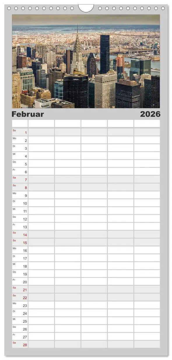 Bild: 9783516515732 | Familienplaner 2026 - New York Impressionen mit 5 Spalten...