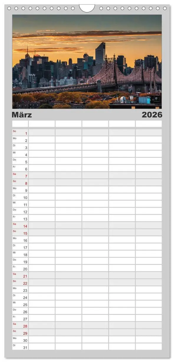 Bild: 9783516515732 | Familienplaner 2026 - New York Impressionen mit 5 Spalten...