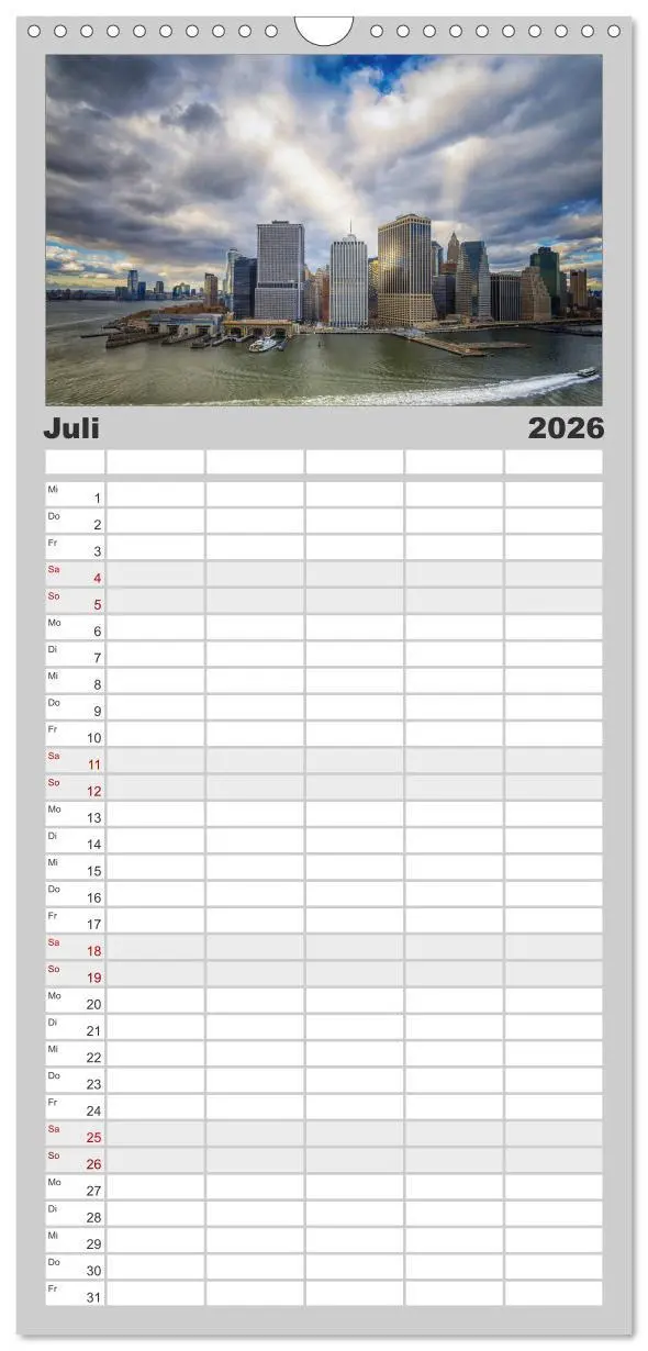 Bild: 9783516515732 | Familienplaner 2026 - New York Impressionen mit 5 Spalten...