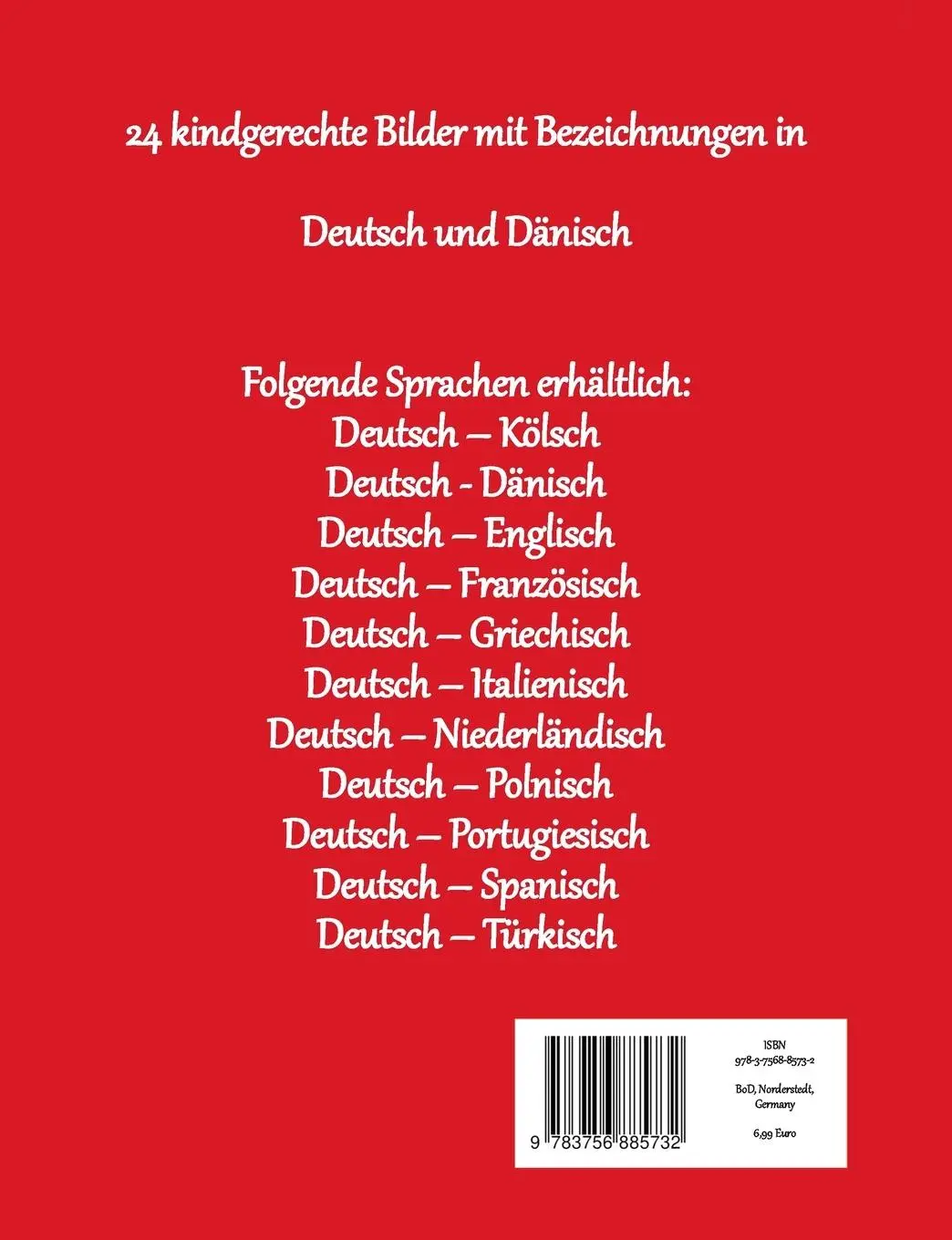 Rückseite: 9783756885732 | Mein erster Adventskalender zum Ausmalen | Deutsch - Dänisch | Buch