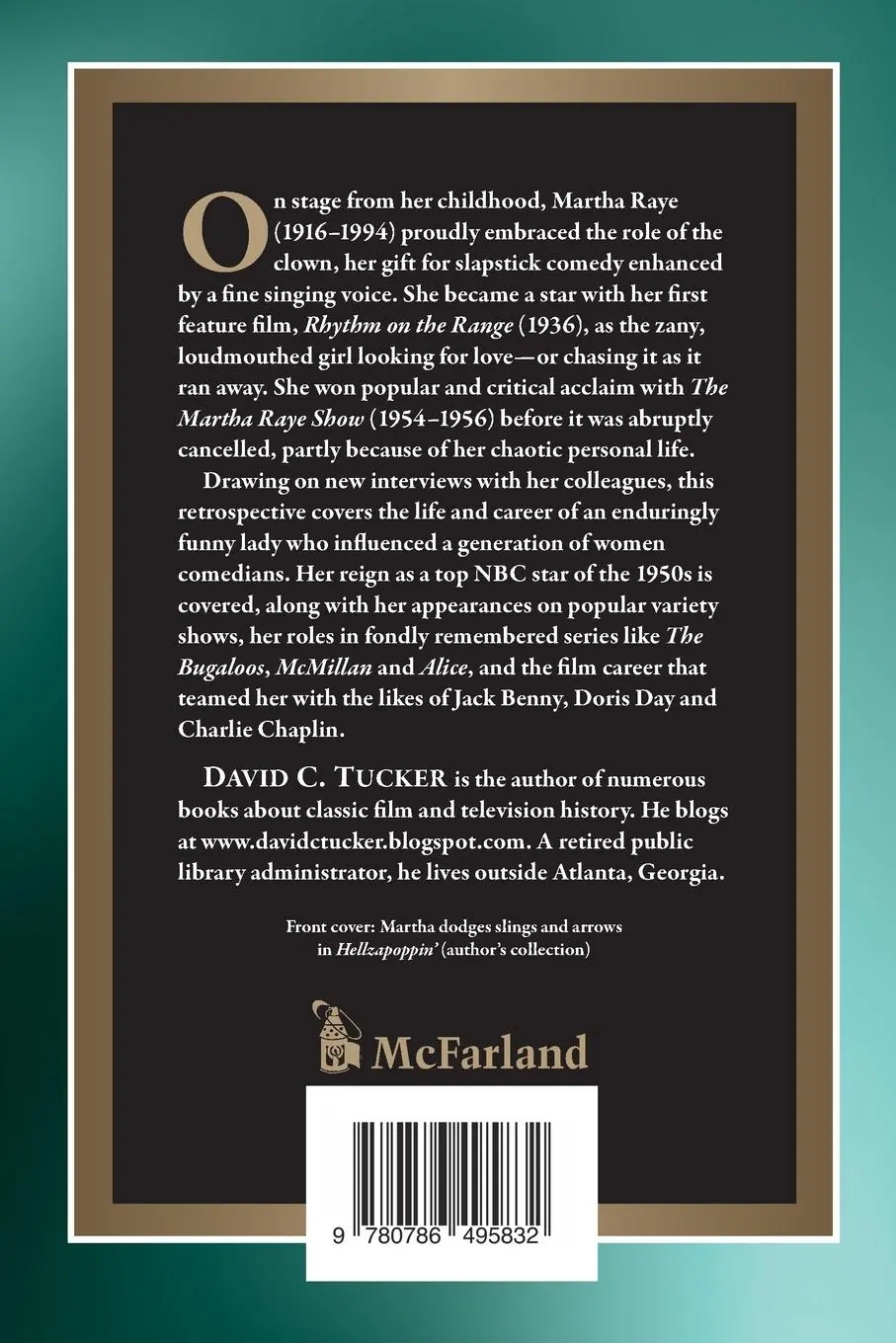 Rückseite: 9780786495832 | Martha Raye | Film and Television Clown | David C. Tucker | Buch