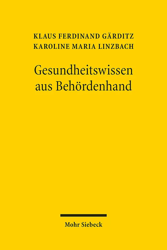Cover: 9783161615832 | Gesundheitswissen aus Behördenhand | Klaus Ferdinand Gärditz (u. a.)