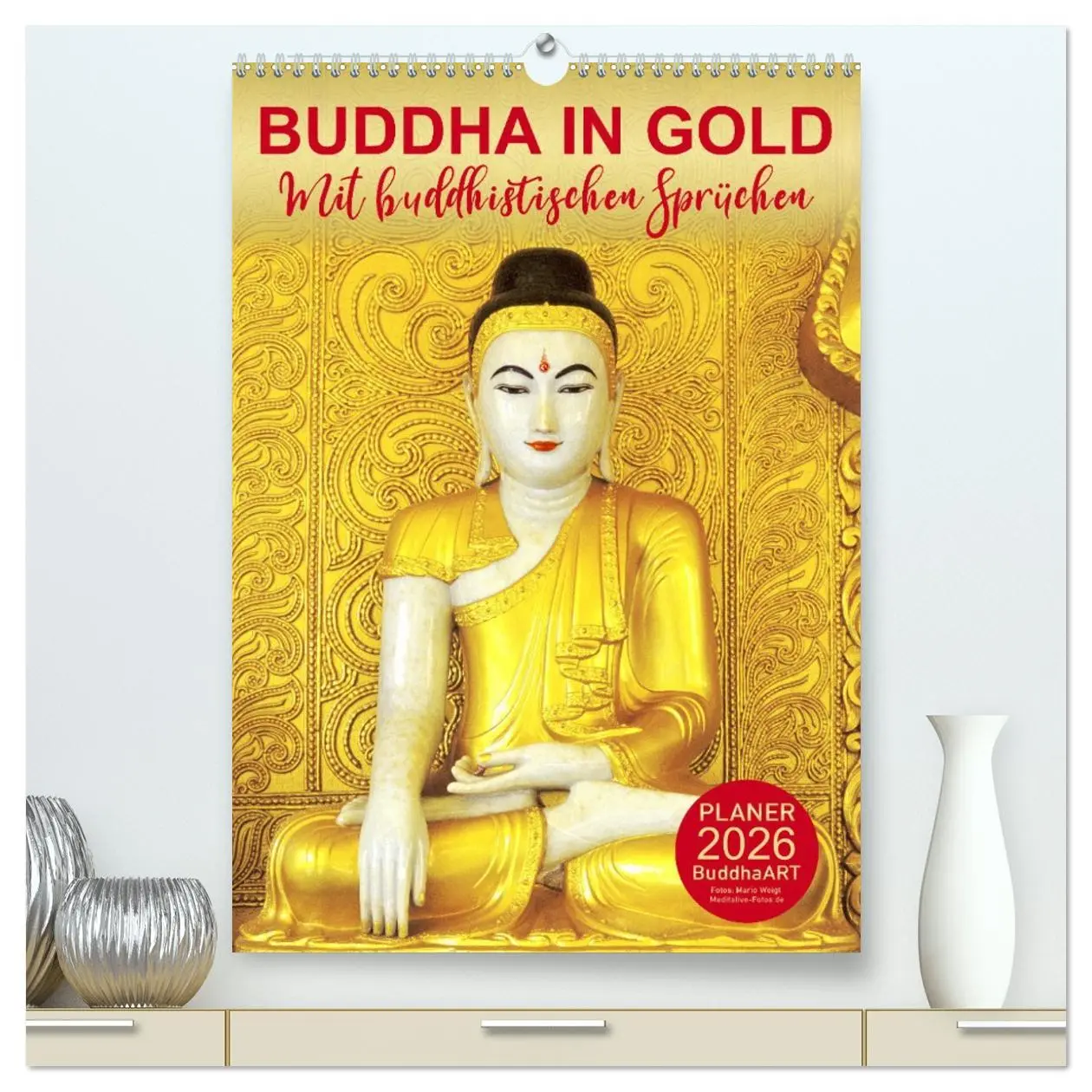 Cover: 9783516365832 | BUDDHA IN GOLD - Mit buddhistischen Sprüchen (hochwertiger Premium...