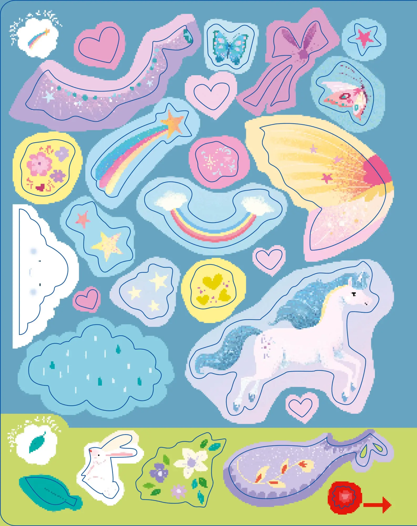 Bild: 9788863125832 | Mein glitzerndes Stickerbuch. Einhörner | Sara Ugolotti | Taschenbuch