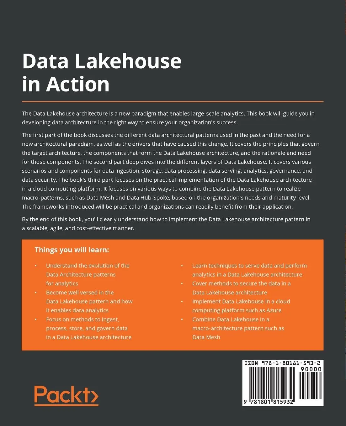 Rückseite: 9781801815932 | Data Lakehouse in Action | Pradeep Menon | Taschenbuch | Englisch