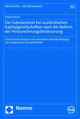 Cover: 9783756005932 | Der Substanztest bei ausländischen Kapitalgesellschaften nach der...