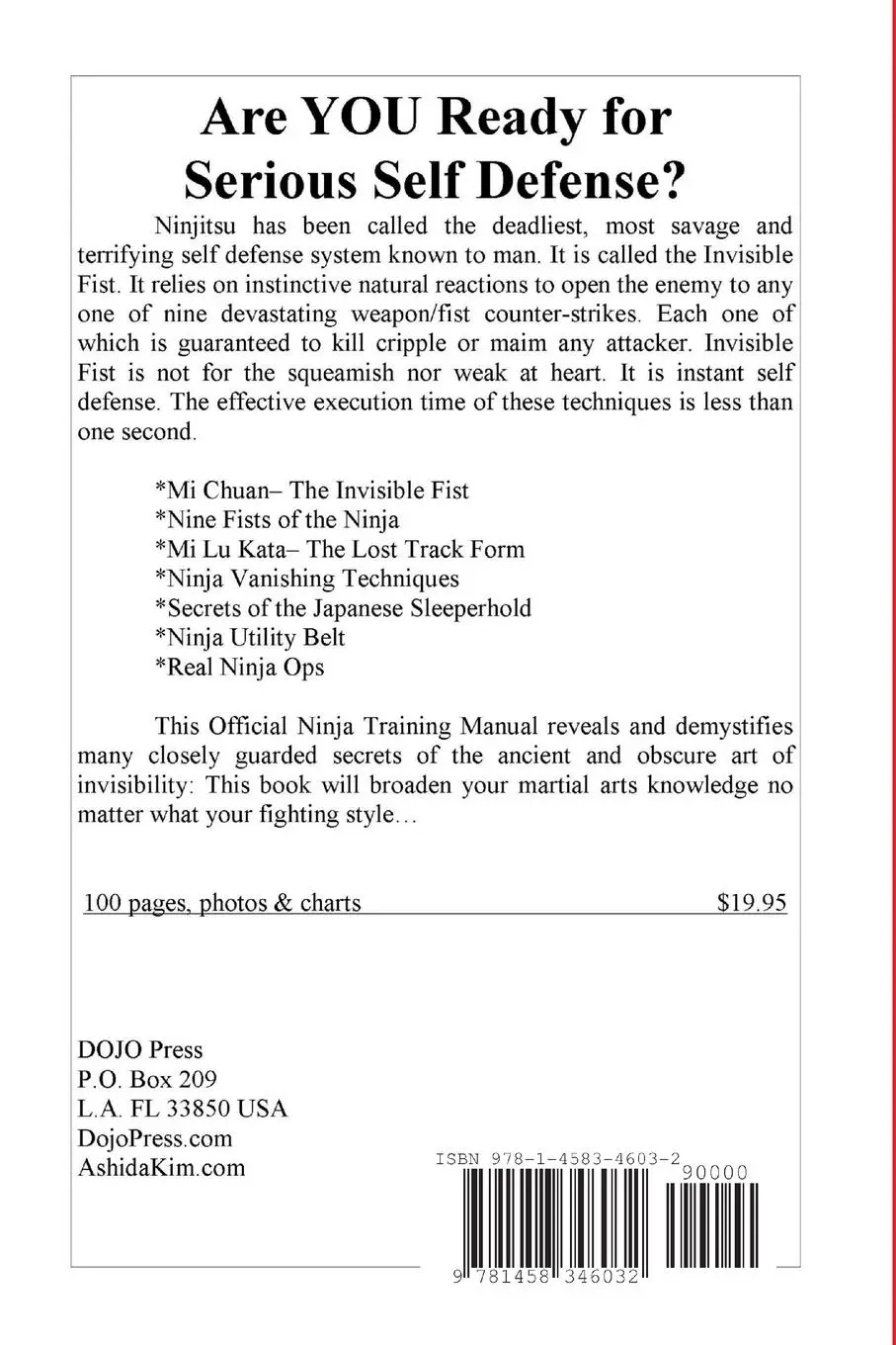 Rückseite: 9781458346032 | Ninja Training Manual | Ashida Kim | Taschenbuch | Englisch | 2011