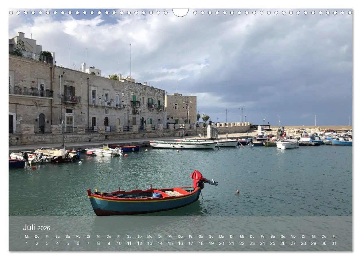 Bild: 9783457606032 | Apuliens Küstenorte (Wandkalender 2026 DIN A3 quer), CALVENDO...