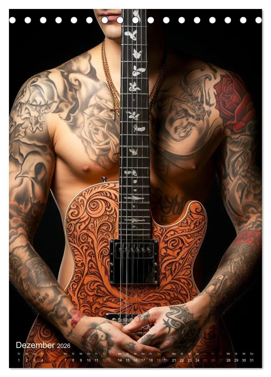Bild: 9783516306132 | Tattoos Kunst auf der Haut (Tischkalender 2026 DIN A5 hoch),...