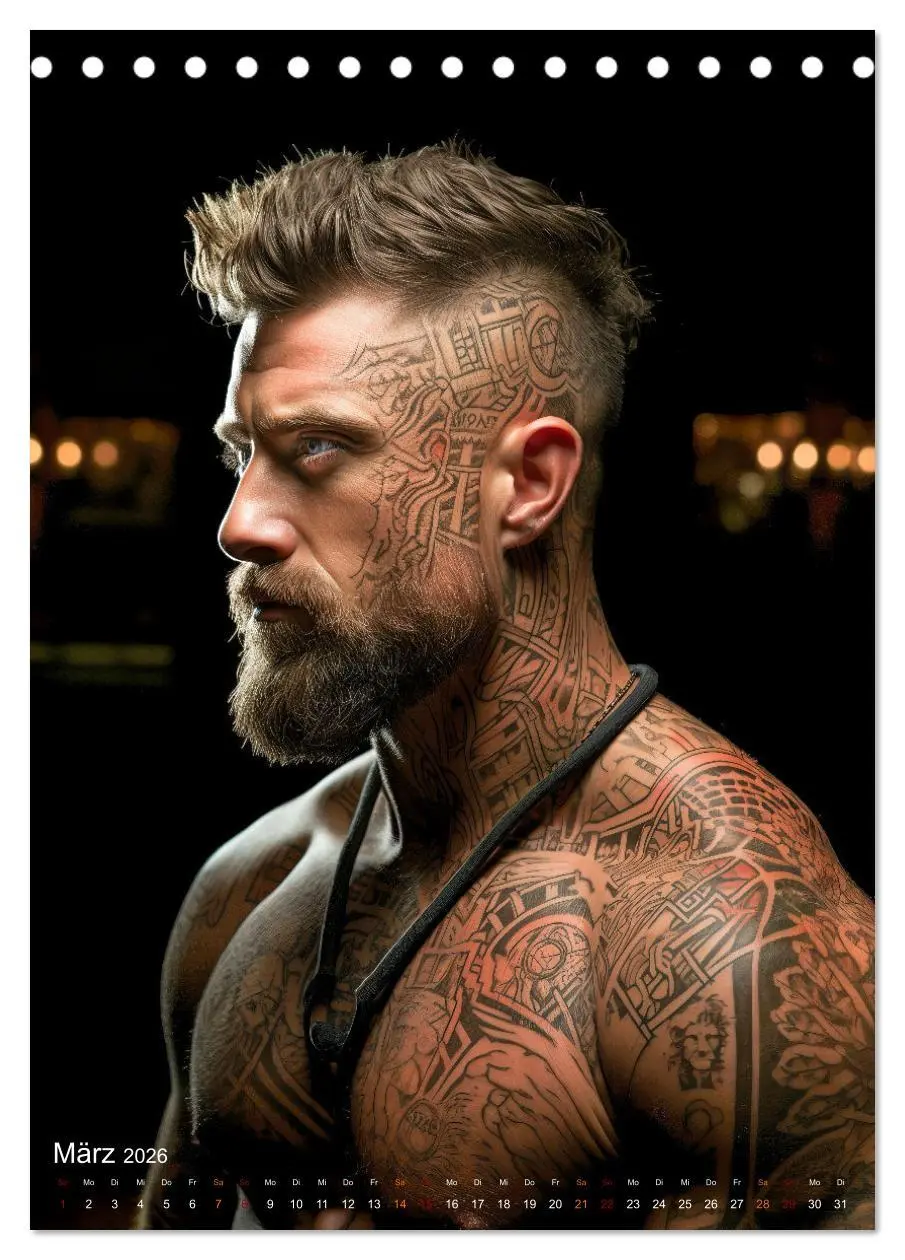 Bild: 9783516306132 | Tattoos Kunst auf der Haut (Tischkalender 2026 DIN A5 hoch),...