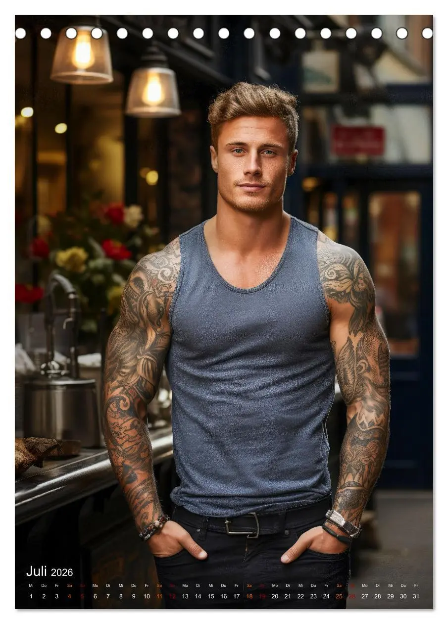 Bild: 9783516306132 | Tattoos Kunst auf der Haut (Tischkalender 2026 DIN A5 hoch),...