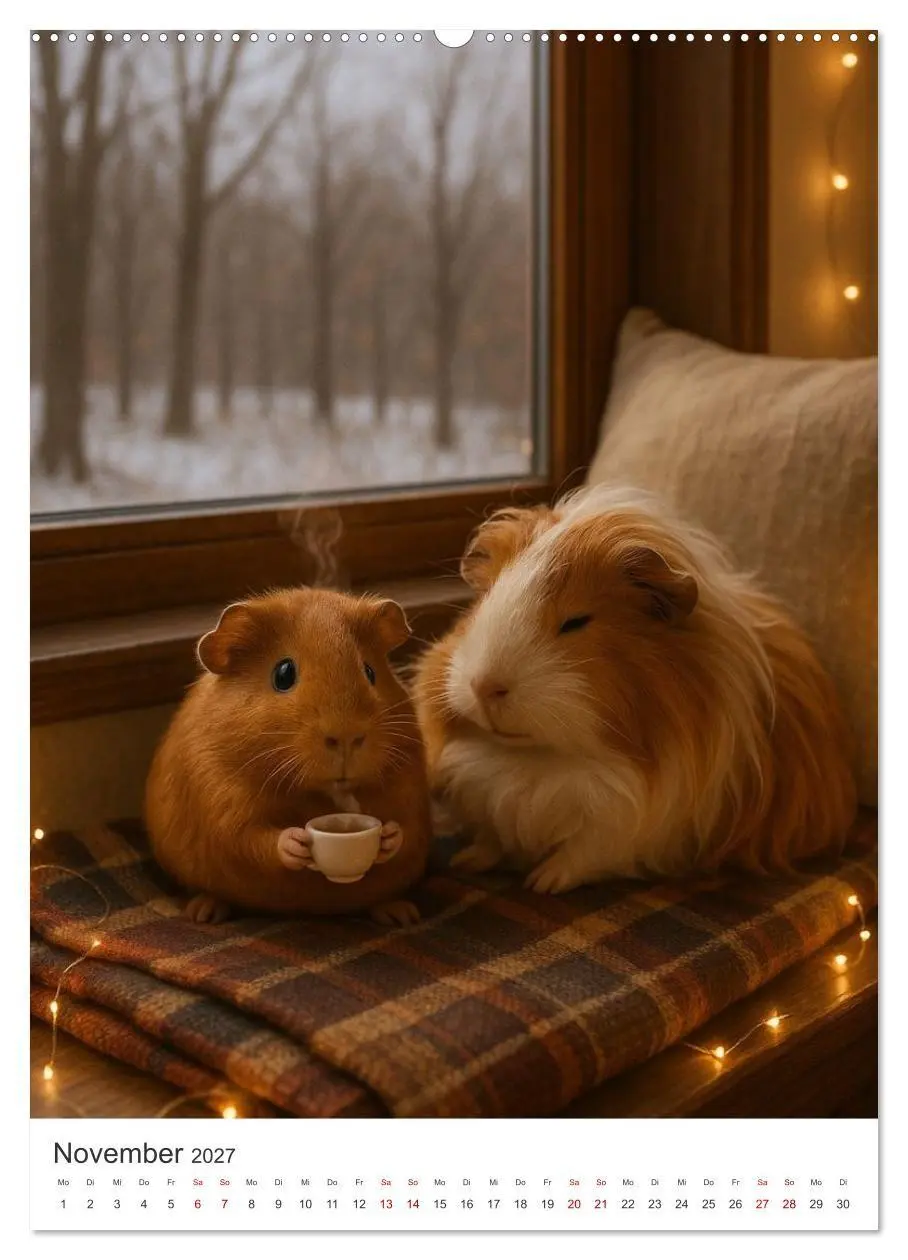 Bild: 9783516926132 | Cozy Moments - Meerschweinchen Kalender (Wandkalender 2027 DIN A2...