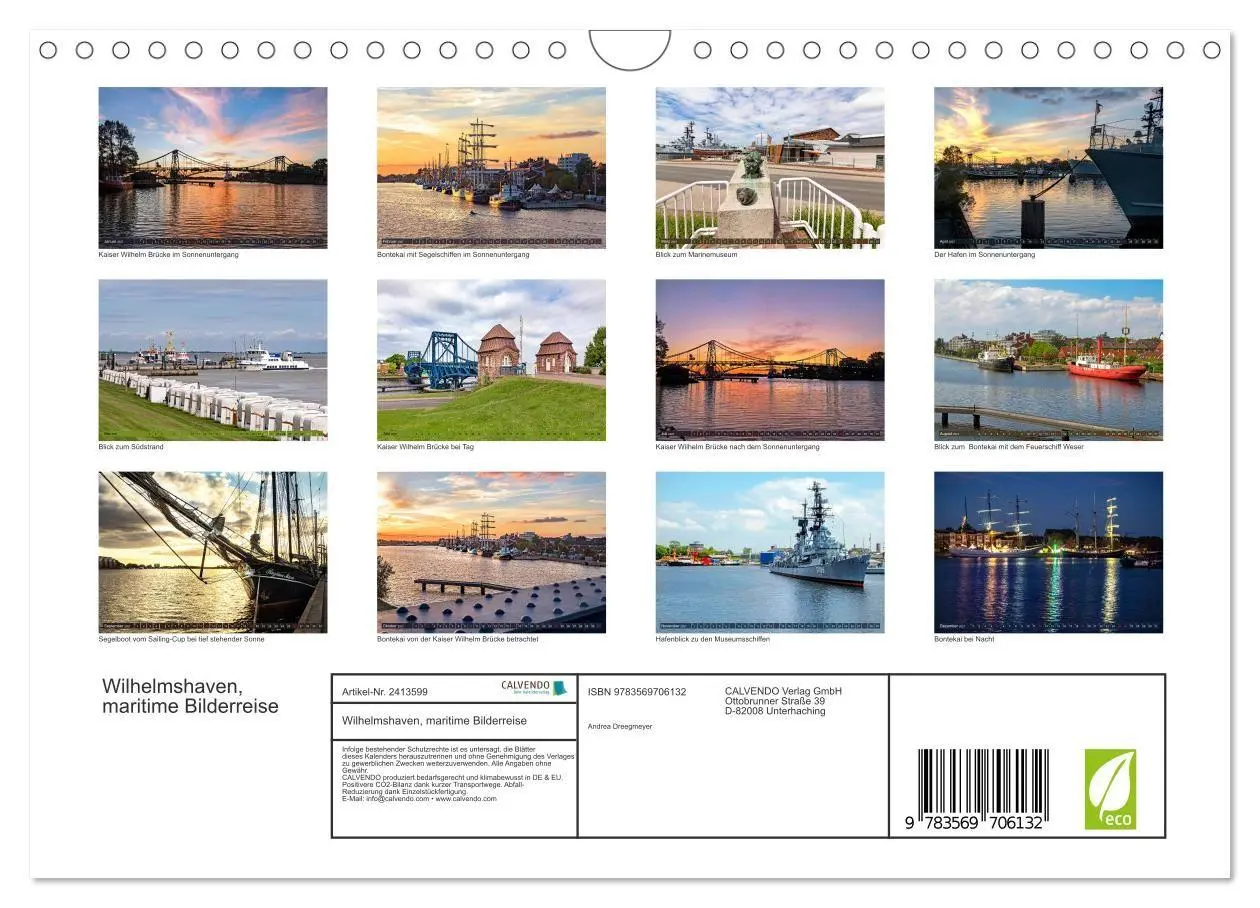 Bild: 9783569706132 | Wilhelmshaven, maritime Bilderreise (Wandkalender 2027 DIN A4...