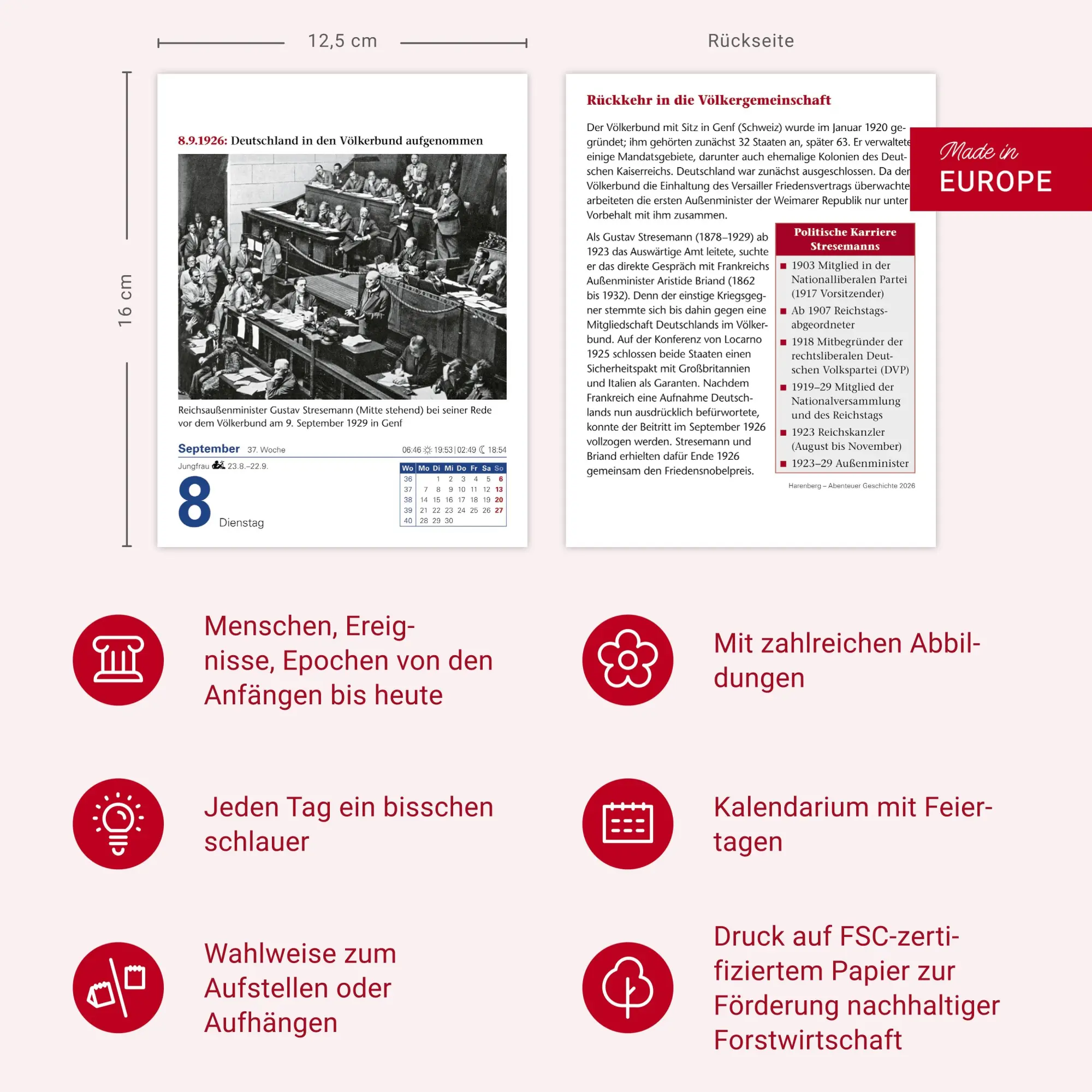 Bild: 9783840036132 | Abenteuer Geschichte Tagesabreißkalender 2026 - Menschen,...