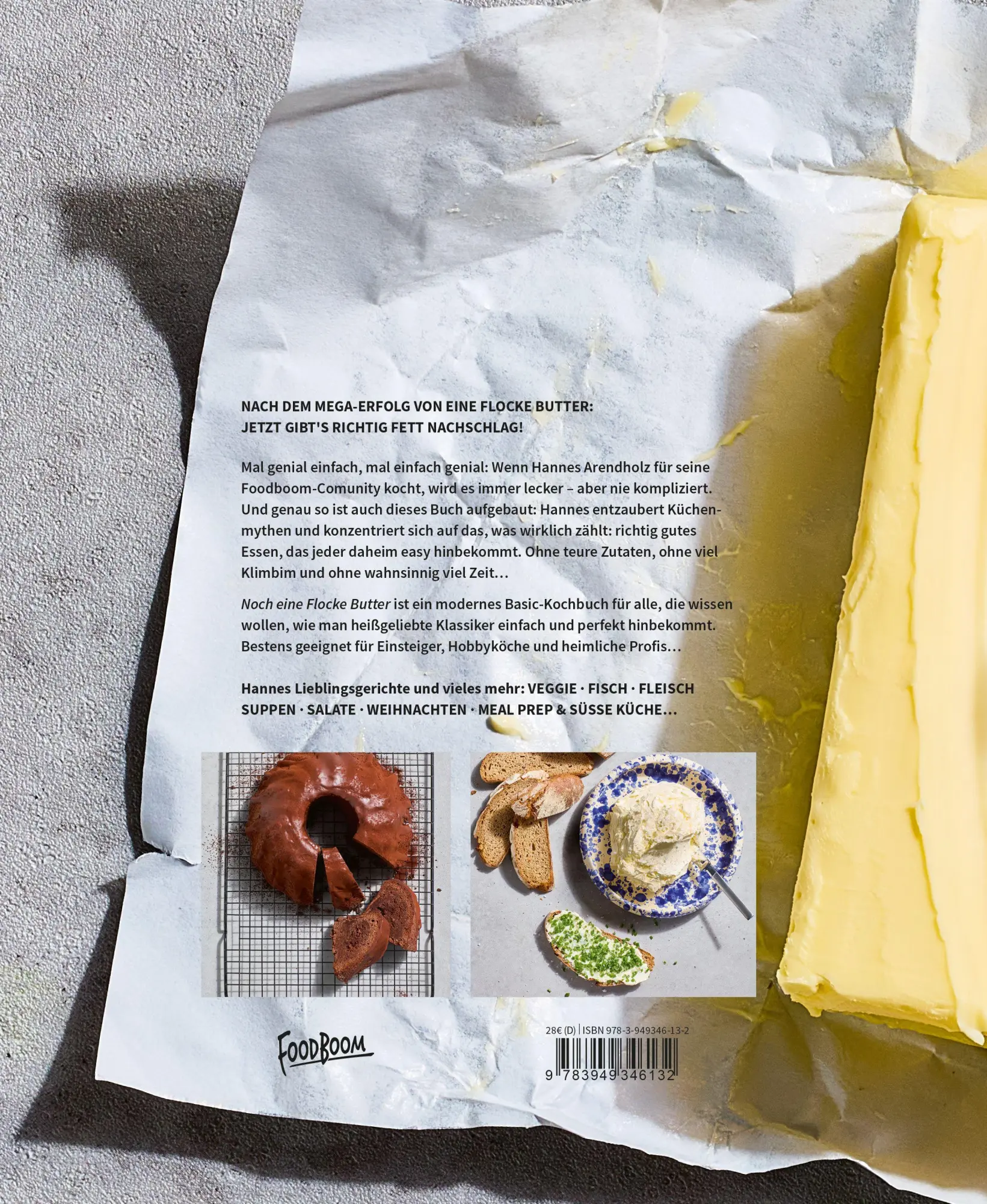 Rückseite: 9783949346132 | Noch eine Flocke Butter | Jetzt gibt's Nachschlag! | Hannes Arendholz