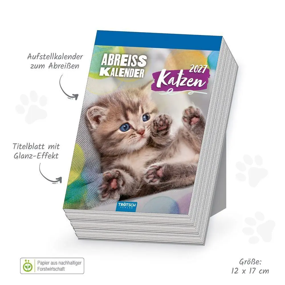 Bild: 9783988026132 | TRÖTSCH - Abreißkalender Katzen 2027 | Trötsch Verlag GmbH &amp; Co. KG